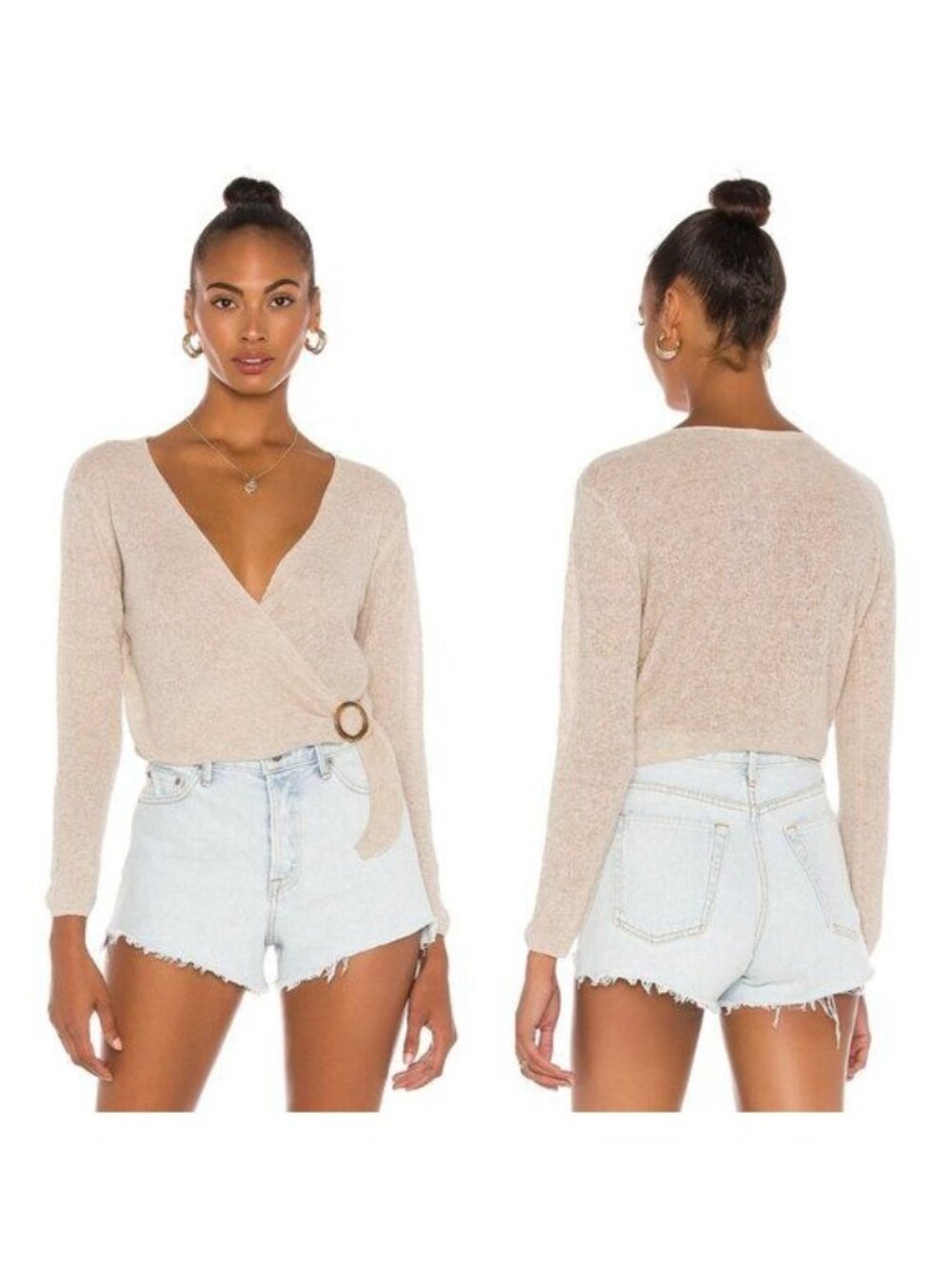One Grey Day Benson Cross Front Top - XS